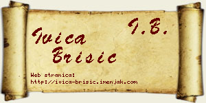 Ivica Brisić vizit kartica